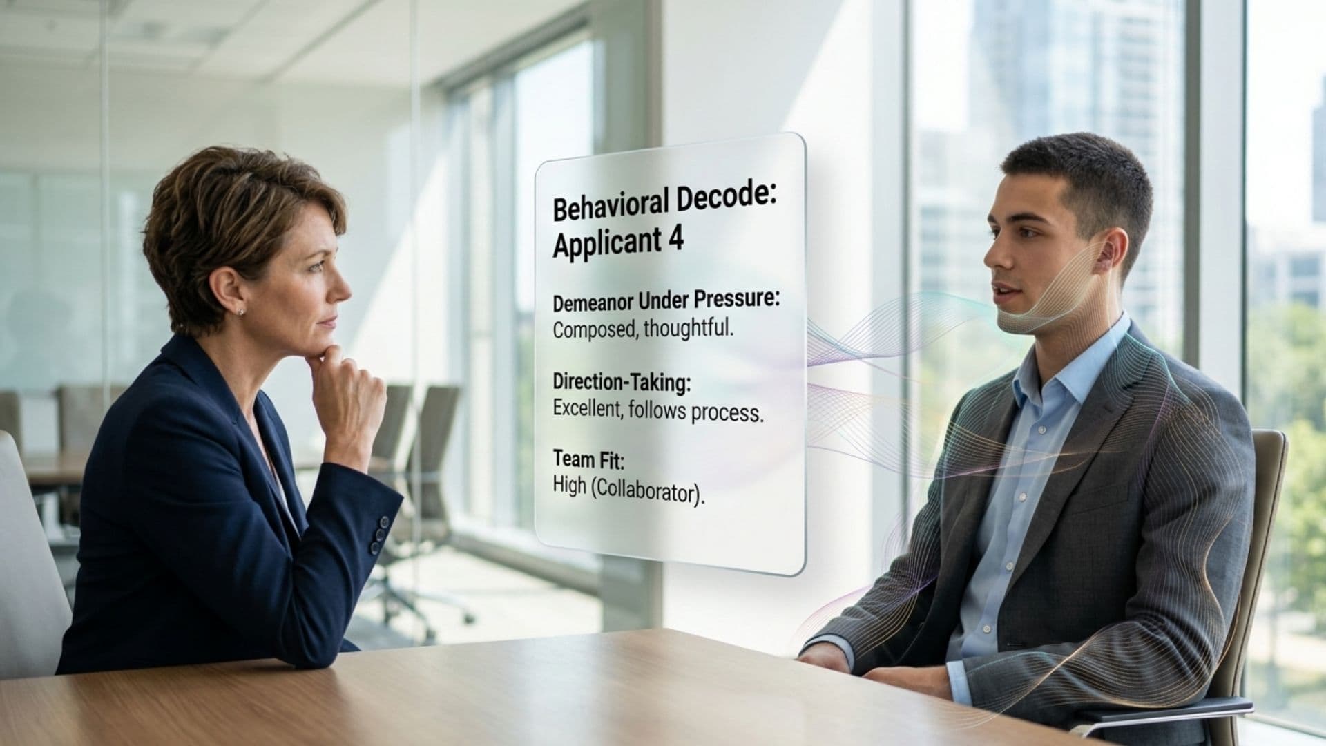 Hiring manager interviewing a candidate