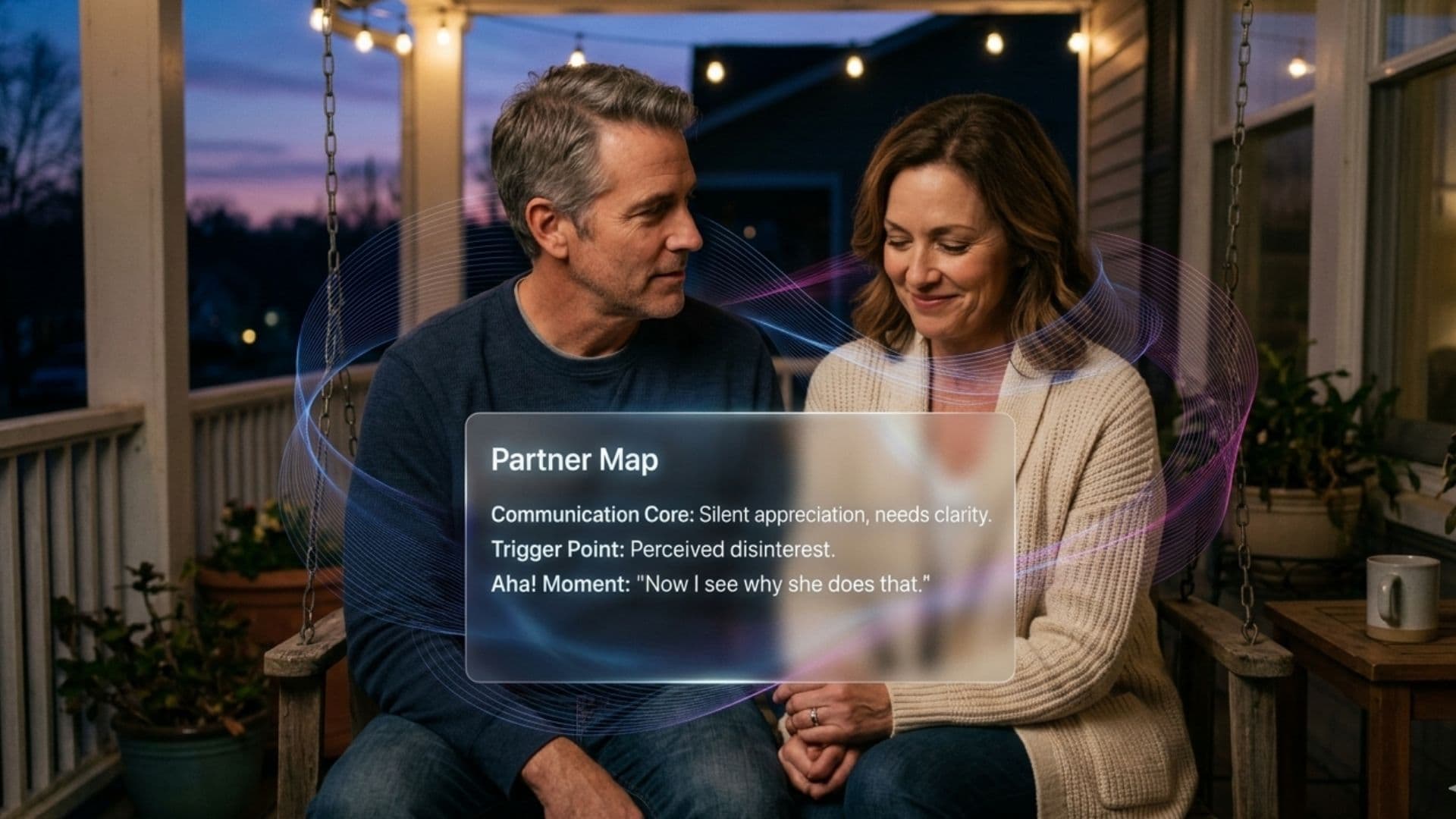 Partners talking through their relationship